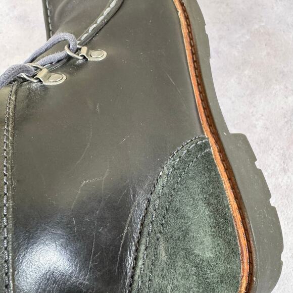 Clarks Trace Ramble Black Leather & Suede Heels Chukka Moc Toe Boots Mens 10.5M main image 9